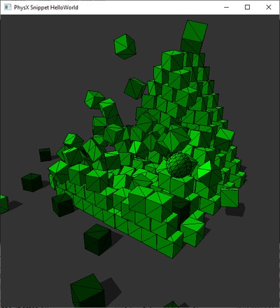 NVIDIA PhysX 5 Snippets screenshot